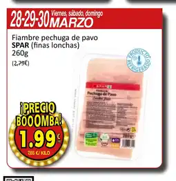 SPAR SPAR Fiambre pechuga de pavo oferta