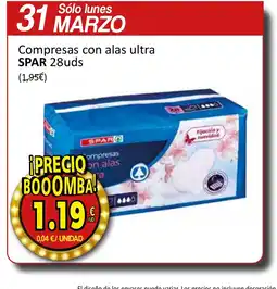 SPAR SPAR Compresas con alas ultra oferta