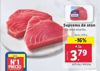 Lidl Suprema de atún oferta