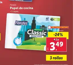 Lidl FLORALYS Papel de cocina oferta