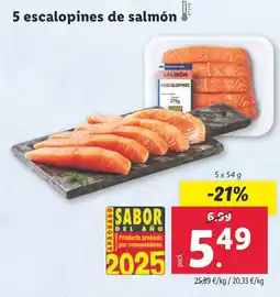 Lidl 5 escalopines de salmón oferta