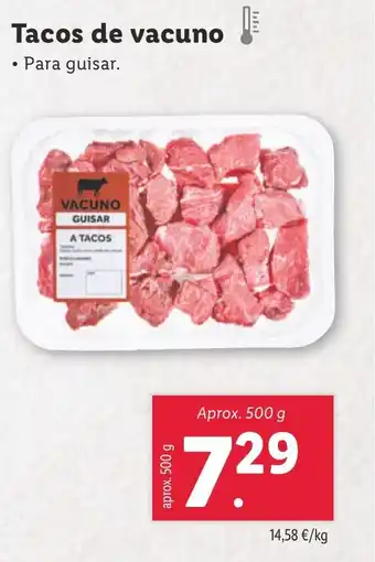 Lidl Tacos de vacuno oferta