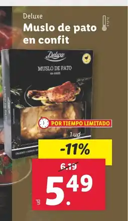 Lidl DELUXE Muslo de pato en confit oferta