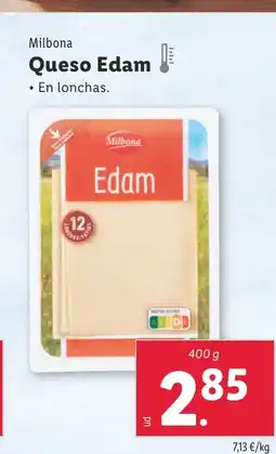 Lidl MILBONA Queso Edam oferta