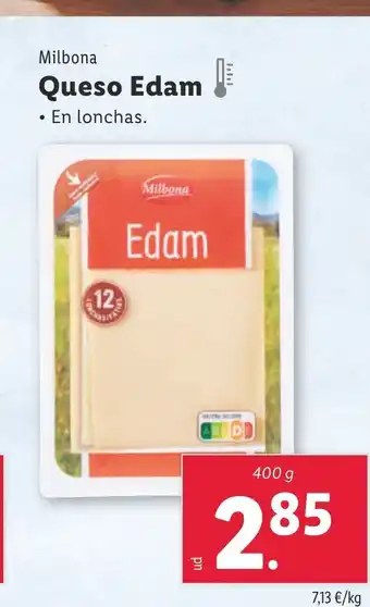 Lidl MILBONA Queso Edam oferta