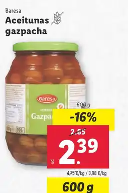 Lidl BARESA Aceitunas gazpacha oferta