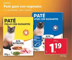 Lidl COSHIDA Paté gato con vegetales oferta