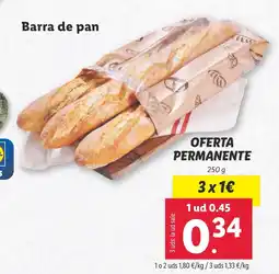 Lidl Barra de pan oferta