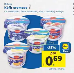 Lidl MILBONA Kéfir cremoso oferta