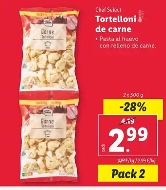 Lidl CHEF SELECT Tortelloni de carne oferta