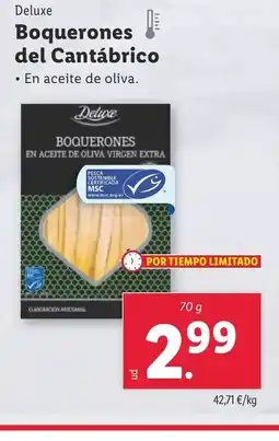 Lidl DELUXE Boquerones del Cantábrico oferta