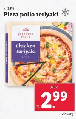 Lidl VITASIA Pizza pollo teriyaki oferta