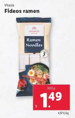 Lidl VITASIA Fideos ramen oferta