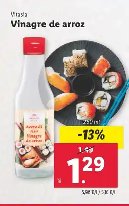 Lidl VITASIA Vinagre de arroz oferta