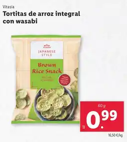 Lidl VITASIA Tortitas de arroz integral con wasabi oferta