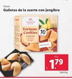 Lidl VITASIA Galletas de la suerte con jengibre oferta