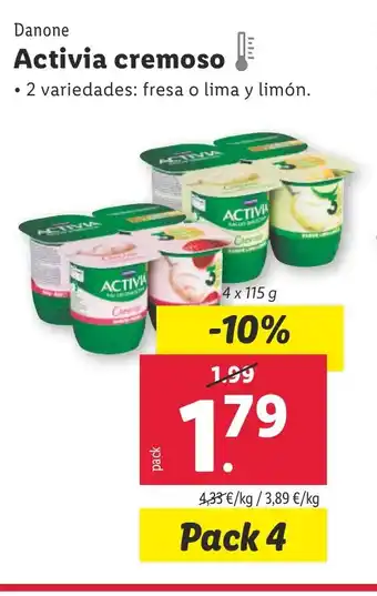 Lidl DANONE Activia cremoso oferta