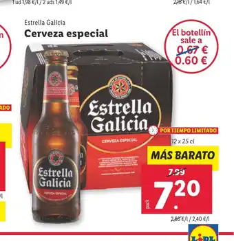 Lidl ESTRELLA GALICIA Cerveza especial oferta