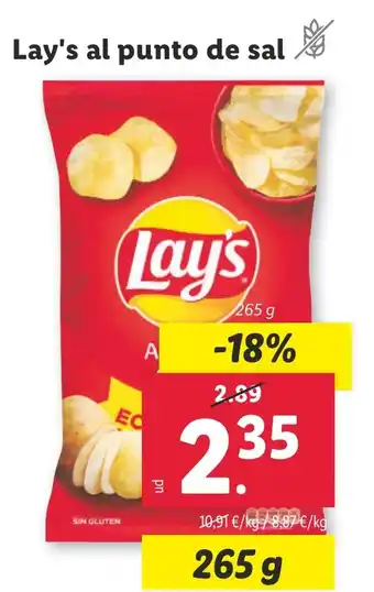 Lidl Lay's al punto de sal oferta