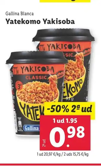 Lidl Yatekomo Yakisoba oferta