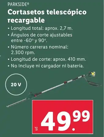 Lidl PARKSIDE Cortasetos telescopico recargable oferta