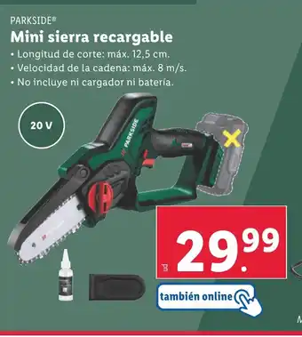 Lidl PARKSIDE Mini sierra recargable oferta