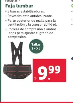 Lidl Faja lumbar oferta