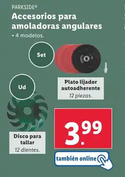 Lidl PARKSIDE Accesorios para amoladoras angulares oferta