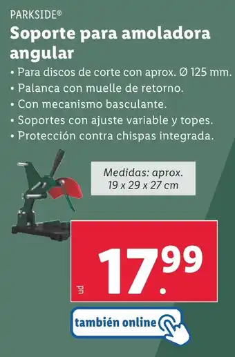 Lidl PARKSIDE Soporte para amoladora angular oferta