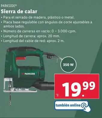 Lidl PARKSIDE Sierra de calar oferta