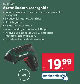 Lidl PARKSIDE Atornilladora recargable oferta