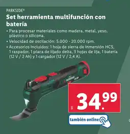 Lidl PARKSIDE Set herramienta multifunción con batería oferta