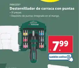 Lidl PARKSIDE Destornillador de carraca con puntas oferta