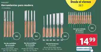 Lidl PARKSIDE Herramientas para madera oferta