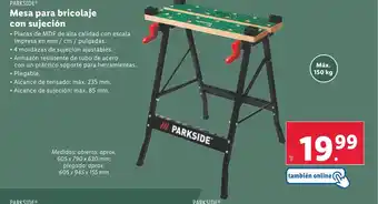 Lidl PARKSIDE Mesa para bricolaje con sujeción oferta