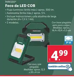 Lidl PARKSIDE Foco de LED COB oferta