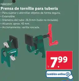 Lidl PARKSIDE Prensa de tornillo para tubería oferta
