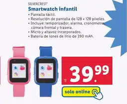 Lidl SILVERCREST Smartwatch infantil oferta