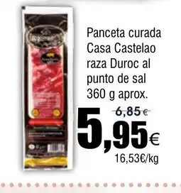 FROIZ Panceta curada Casa Castelao raza Duroc al punto de sal oferta