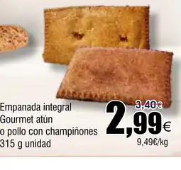 FROIZ Empanada integral Gourmet atún oferta