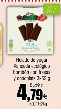 FROIZ Helado de yogur Xanceda ecológico bombón con fresas y chocolate oferta