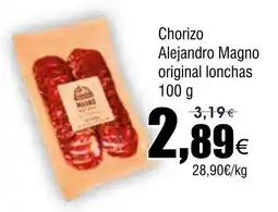 FROIZ Chorizo Alejandro Magno original lonchas oferta