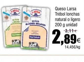 FROIZ Queso Larsa Trébol lonchas oferta