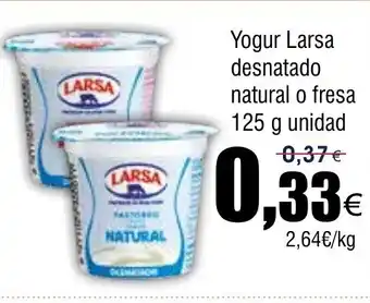 FROIZ Yogur Larsa desnatado natural o fresa oferta