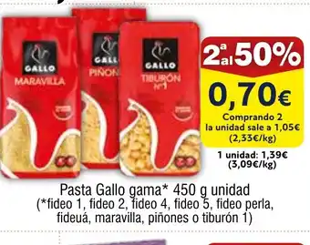 FROIZ Pasta Gallo gama oferta