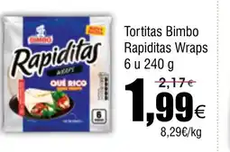 FROIZ Tortitas Bimbo Rapiditas Wraps oferta