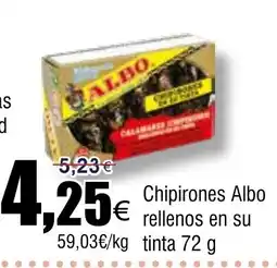 FROIZ Chipirones Albo € rellenos en su oferta