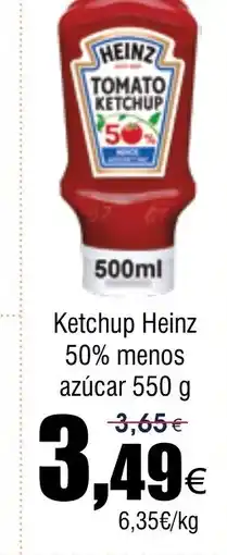 FROIZ Ketchup Heinz 50% menos azúcar oferta