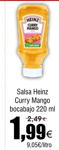 FROIZ Salsa Heinz Curry Mango bocabajo oferta