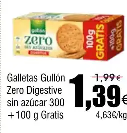 FROIZ Galletas Gullón Zero Digestive sin azúcar oferta